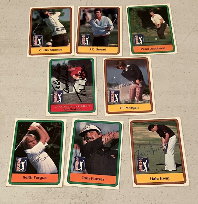 1981 Donruss Golf Autograph Lot (8 cds) - Tom Watson, Hale Irwin, Snead, & More