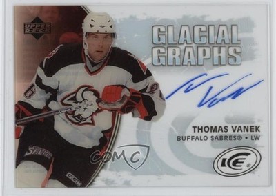 2005-06 Upper Deck Ice Glacial Graphs Thomas Vanek #GG-TV Auto 1dm7