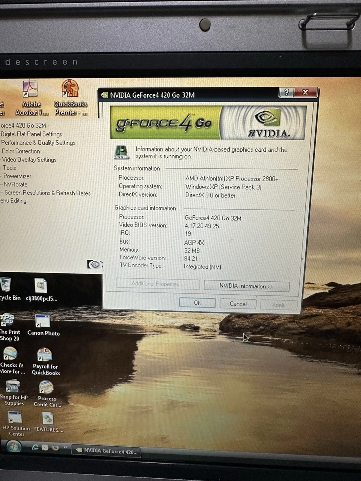 Compaq Presario R3000 Athlon XP 2800+ GeForce4 420 Go 32M, 1.25GB RAM (works) - Image 3 of 4