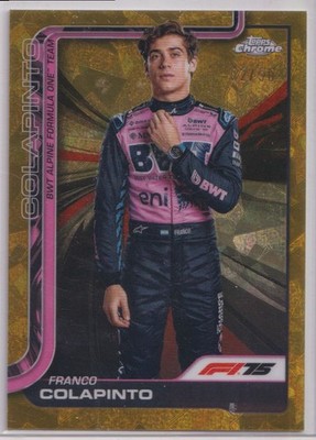 2025 Topps Chrome F1 Driver Franco Colapinto 02/50 BWT Alpine #15 Gold Sapphire