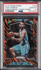 2019 PANINI PRIZM CHOICE PRIZM-TIGER STRIPE #278 CODY MARTIN PSA 10