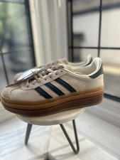 Adidas Originals Gazelle Bold Platform Trainers Cream & Navy UK4.5 + Box BNWT
