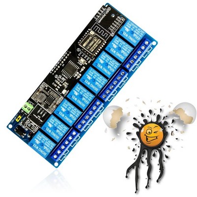Tasmota EI-OT ESP8266 ESP-07S Smart Home 8 Kanal PRO Relais I2C SPI Bausatz Kit