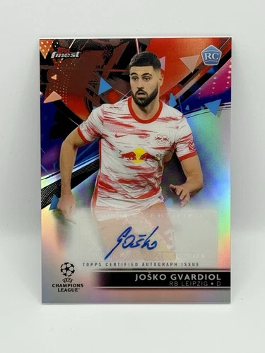 2021-22 Topps Finest UCL - Autographs Josko Gvardiol #BA-GV (AU, RC) RB Leipzig