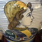 Deruta Planter Hand Painted Pottery Planter Made in Italy W Wood Stand — photo 10