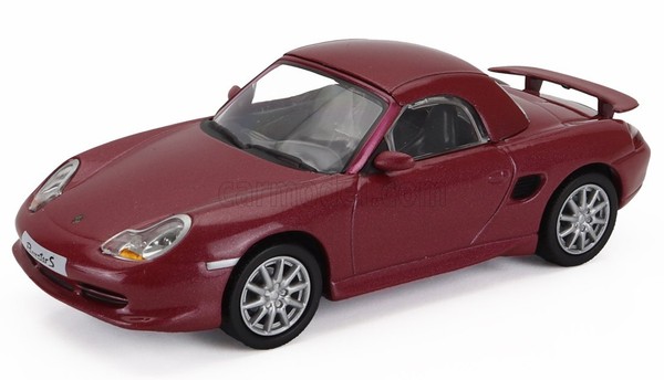 Modellauto Statisch Diecast Porsche Boxster S 2002 Bordeaux Massstab 1:43-image