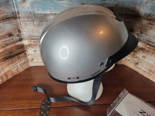 Z1R Vagrant Solid Half Helmet 0103-0620 Silver- Size Medium M - Foto 5 di 12