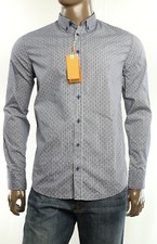 New Mens Hugo Boss Orange Edipo E Slim Fit Long Sleeve Button Front Shirt L