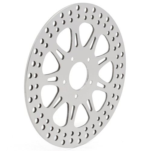 Polished 11.5" Front Rear Brake Rotors Pads Bolts Heritage Softail Deluxe 00-07 - Foto 3 di 10