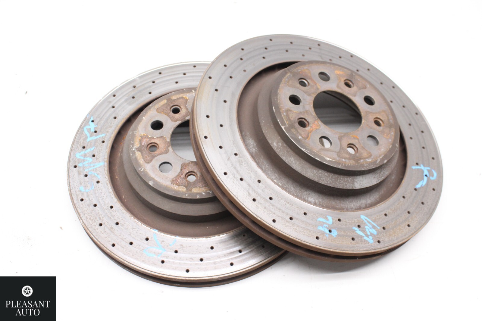 2014-2020 MASERATI GHIBLI Quattroporte REAR AWD BRAKE ROTORS SET X2 OEM