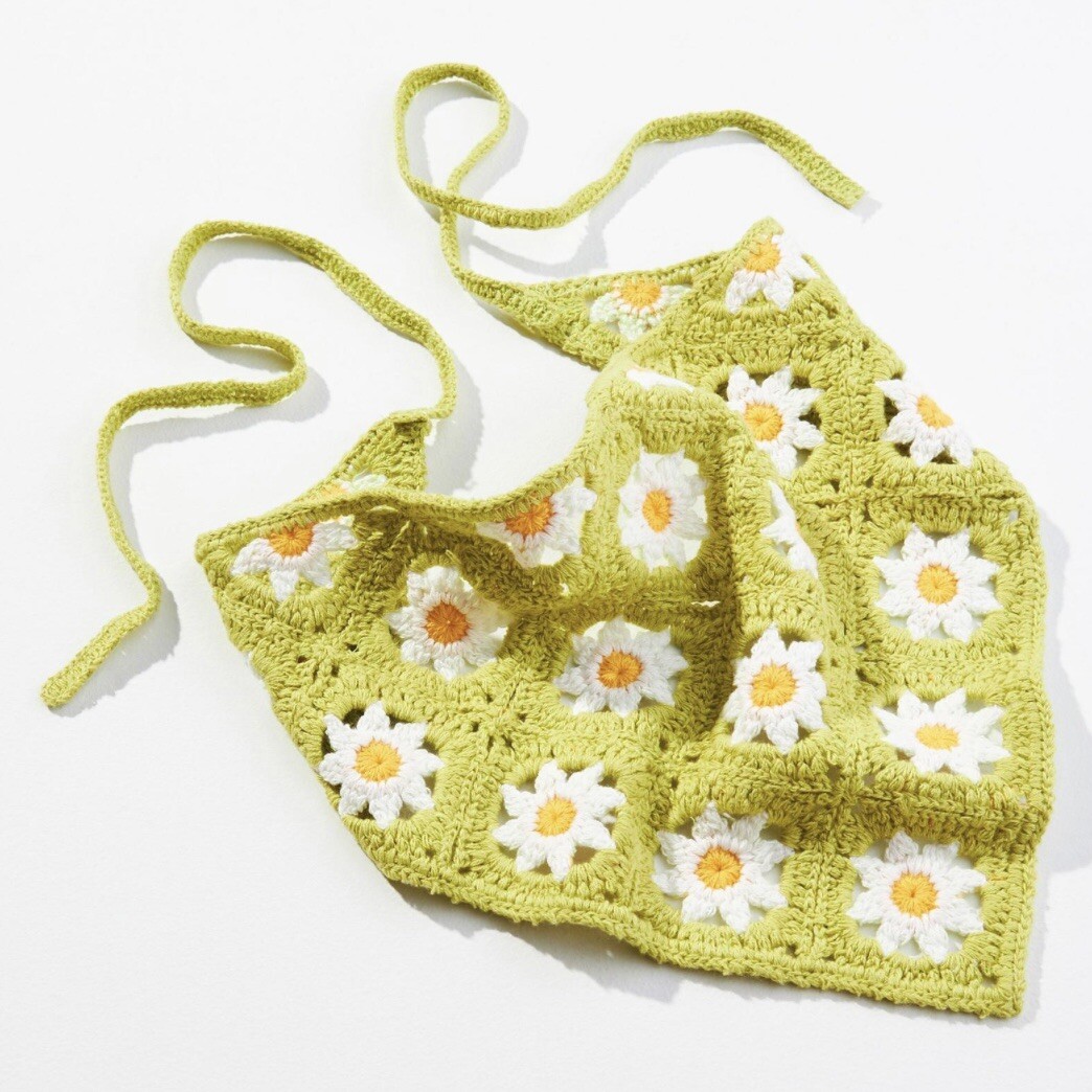 NWT Anthropologie Daisy Floral Crochet Hair Scarf | eBay display picture 2
