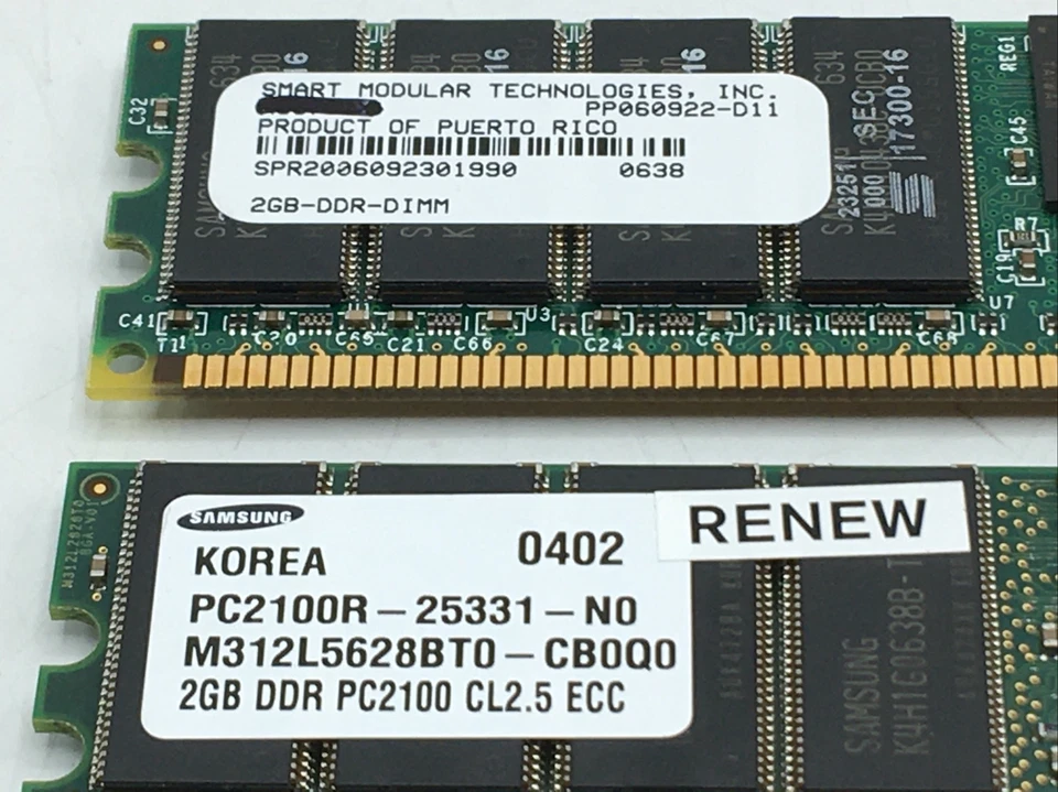 Samsung 4GB (2GBx2) RAM Memory Module - PC2100R-25331-N0 - M312L5628BT0-CB0Q0 - Image 3 of 4