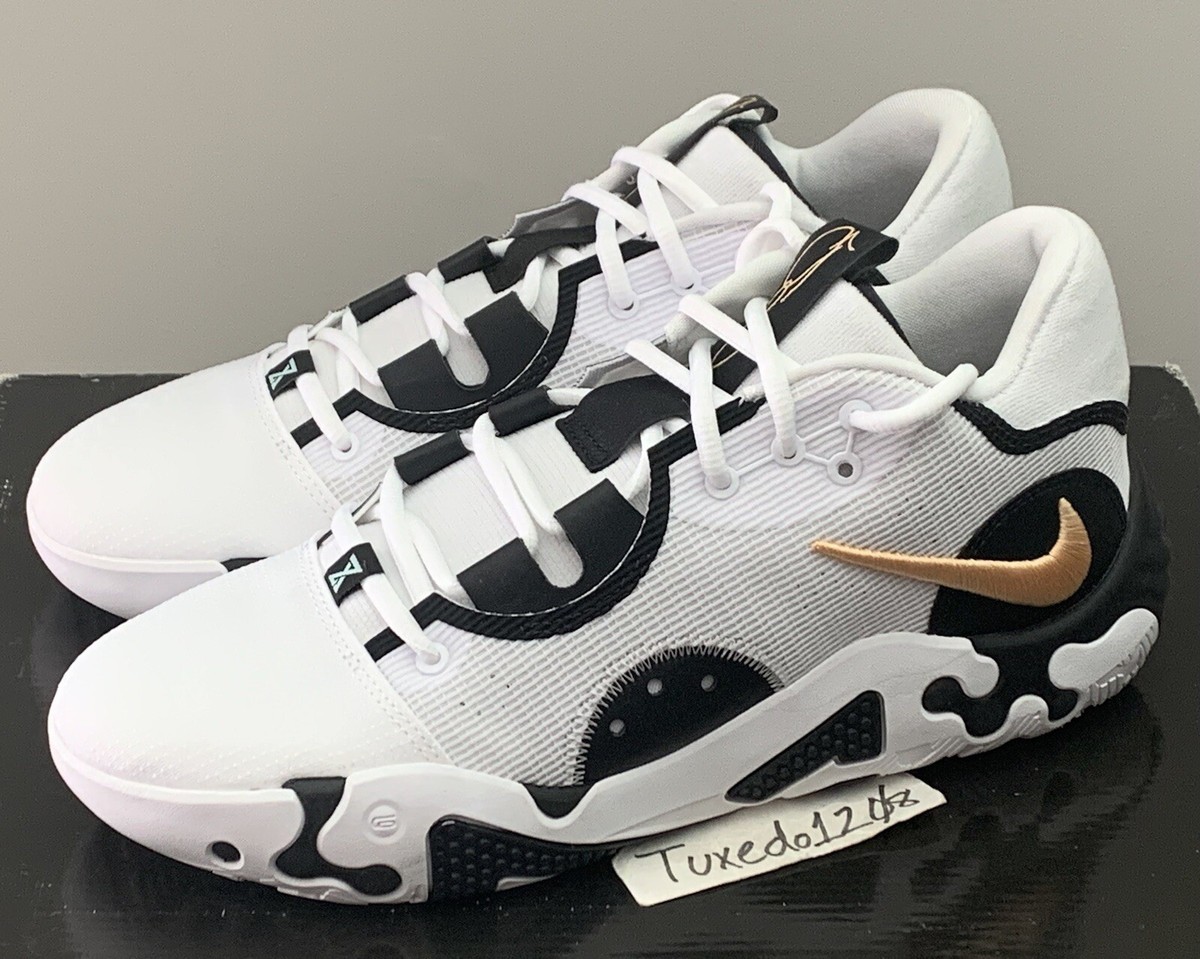 DS Nike PG 6 sz9 White/Orange Chalk 1 2 3 4 55 Paul George kobe