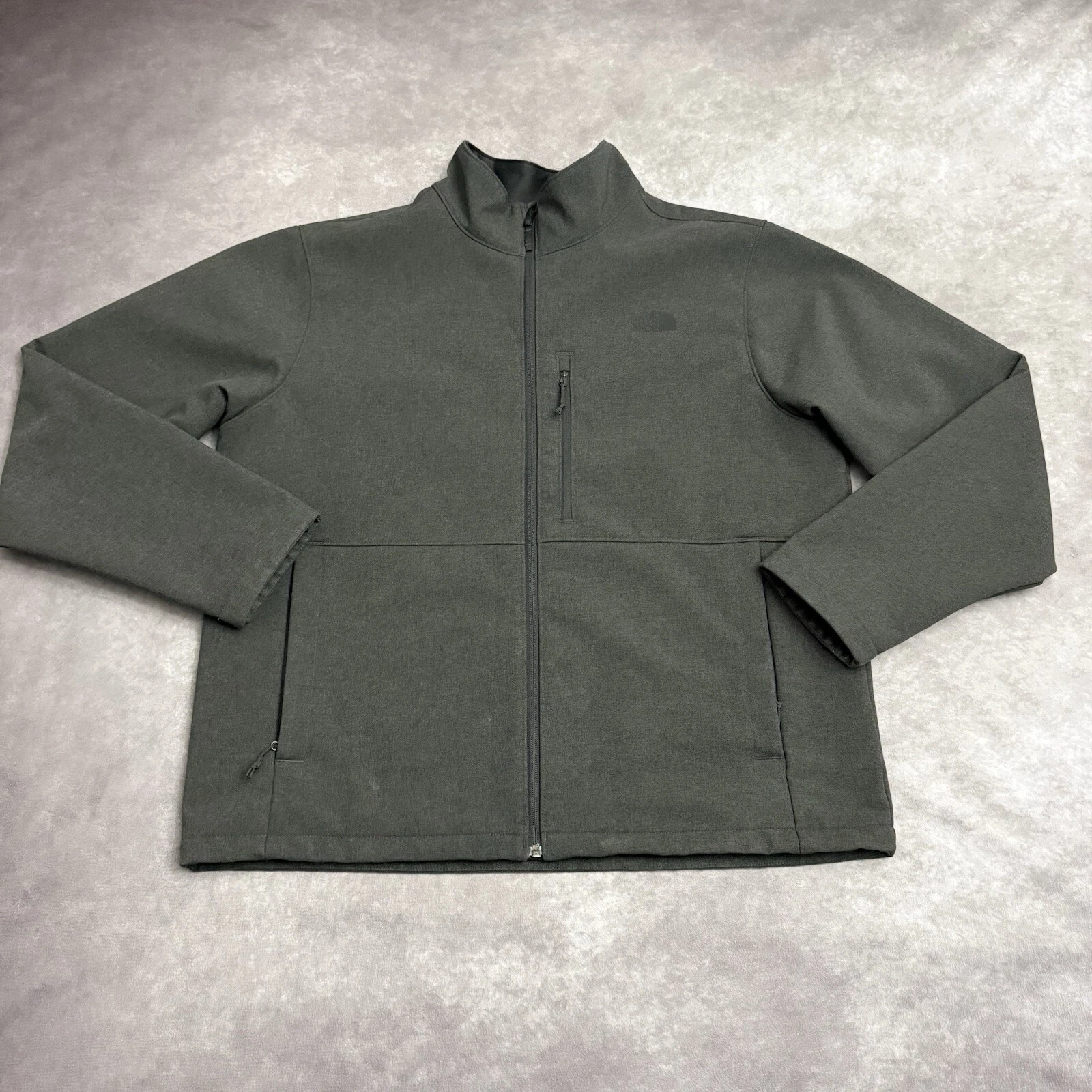 The North Face Jacket Mens XL Gray Full Zip Fleece Lined EUC