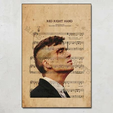 Peaky Blinders Thomas Shelby Red Right Hand Vintage Wall Art Poster No Frame 