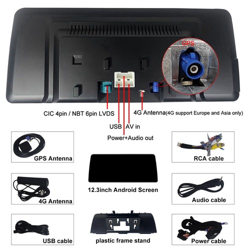 12.3" Android 12 Screen Carplay Car Stereo For BMW 5 Series F10 F11 NBT 6+128G - Bild 13 von 13