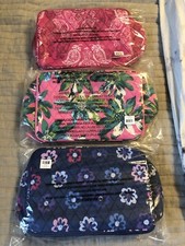 NEW Vera Bradley LARGE BLUSH  BRUSH MAKEUP CASE Travel Organizer