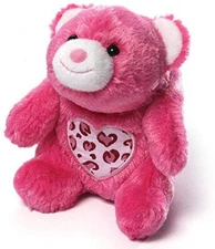 Gund Valentine's Day PINK SNUFFLES with Heart Stuffed Plush Bear New with Tags