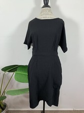 Bobeau WOMENS Solid Black Dress, Size M