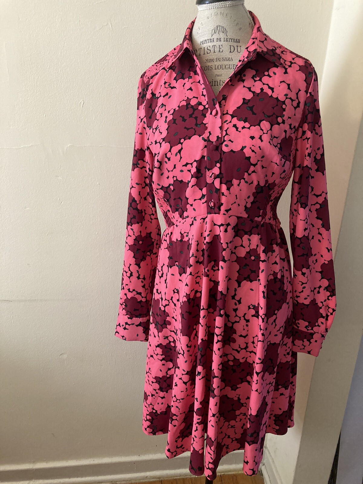 Kate Spade Bubble Dot Smocked Dress Size 8