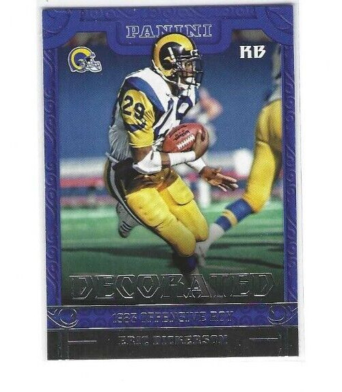 2016 Panini Football Eric Dickerson "Decorated" insert card #20