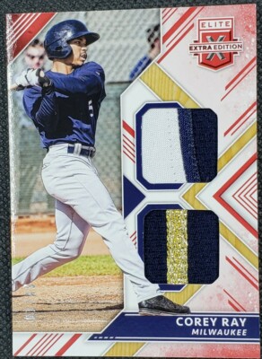 COREY RAY 2018 Panini Elite Extra DUAL ROOKIE PATCH RC Red FOTL SP #1/ ...