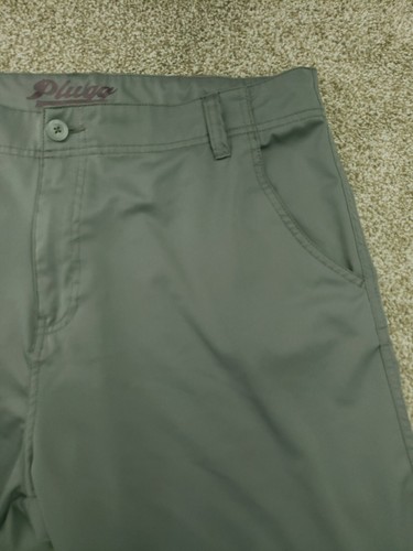 Plugg pantaloncino uomo taglia 38 verde chino piatto davanti bottoni zip vita alta elasticizzato - Foto 5 di 16