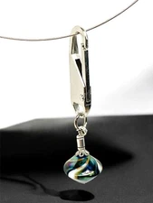 Handmade Zipper Pull Keychain Charm from Handmade Lampwork Glass Beads