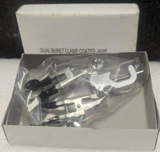 Lot of 2 , Dual Buret Clamp Coated Jaws