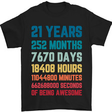 21st Birthday 21 Year Old Mens T-Shirt 100 Cotton