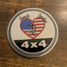 1 Faith Family Rated 4X4 Fender Badge for JEEP WRANGLER YJ JL JK JT emblem USA
