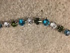 Swarovski Crystal Elements Turquoise/Green/Clear Bracelet Cup Chain 8mm  New — photo 2