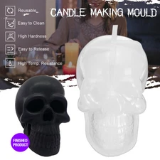 DIY Resin Casting Mold 3D Skull Head Epoxy Craft Candle Making Wax Soap Mould
