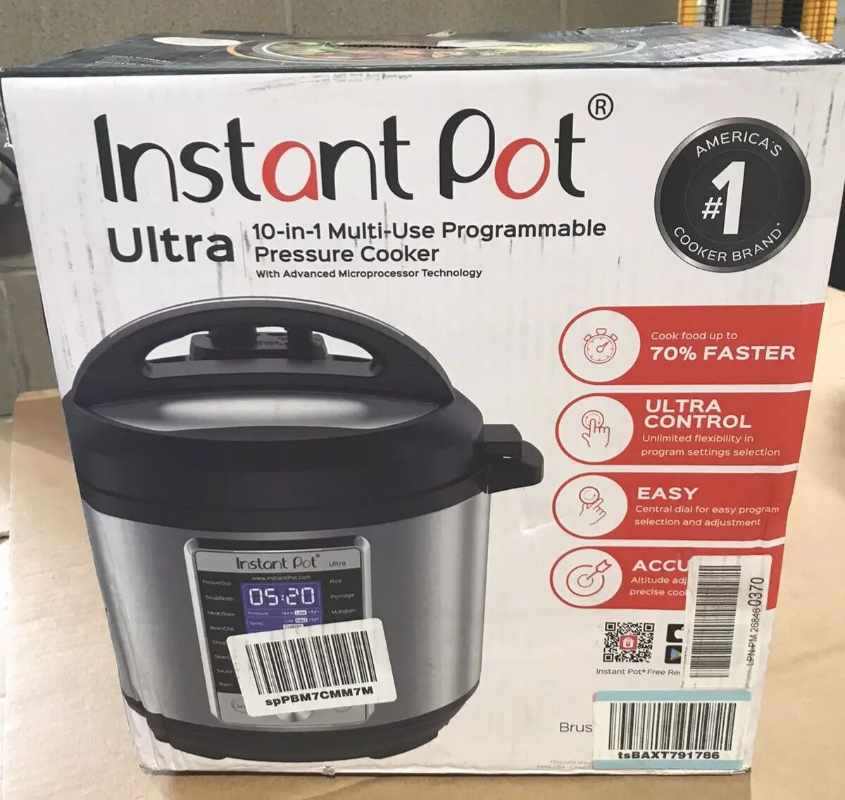 Instant Pot Ultra, 10-in-1 Pressure Cooker, Slow Rice Cooker