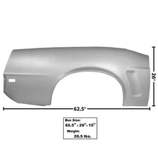 1969 Mustang Quarter Panel Complete Convertible Right Side Dynacorn 3644L