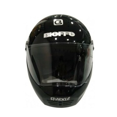 SB-1 Sparkle Glänzend Frisch Schwarz Voll Gesicht Helm Schlicht Visier L 600mm