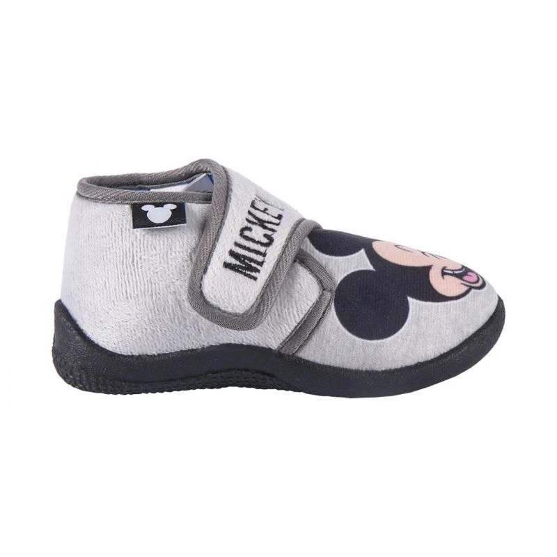Chaussons demi botte Mickey avec semelle antid rapante Gris Taille
