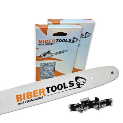 2 Sägeketten + Schwert 40cm 3/8''LP 1,3mm 55TG f. Stihl MS 180 180C-BE