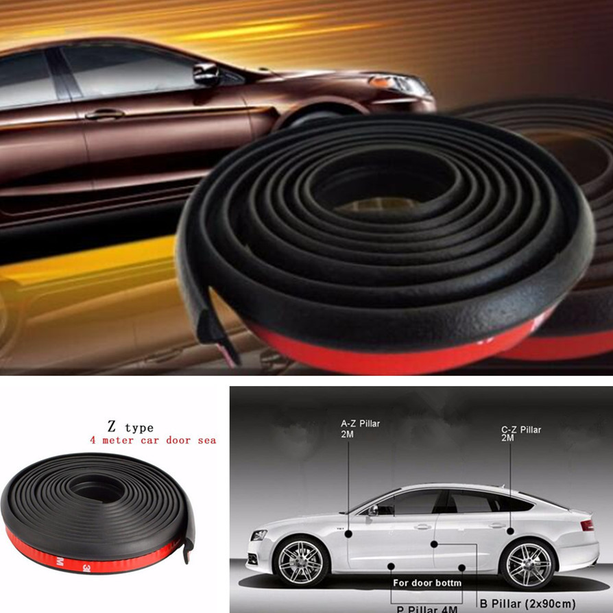 リオ Car Universal Door 4M Z-shape Seal Strip Pad Weather Rubber