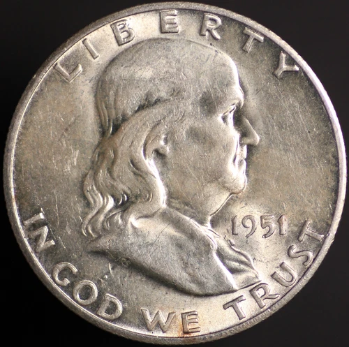 1951 S Ben Franklin 50c Ch.BU