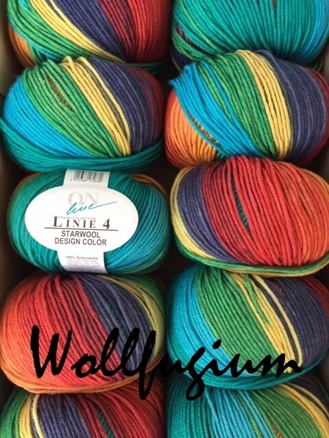 ONline Linie 4 Starwool Design Color Merino Farbverlauf 213 Regenbogen