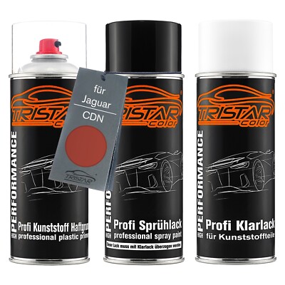 Autolack Spraydosen Set für Kunststoff Stoßstange für Jaguar CDN Garnet Metallic
