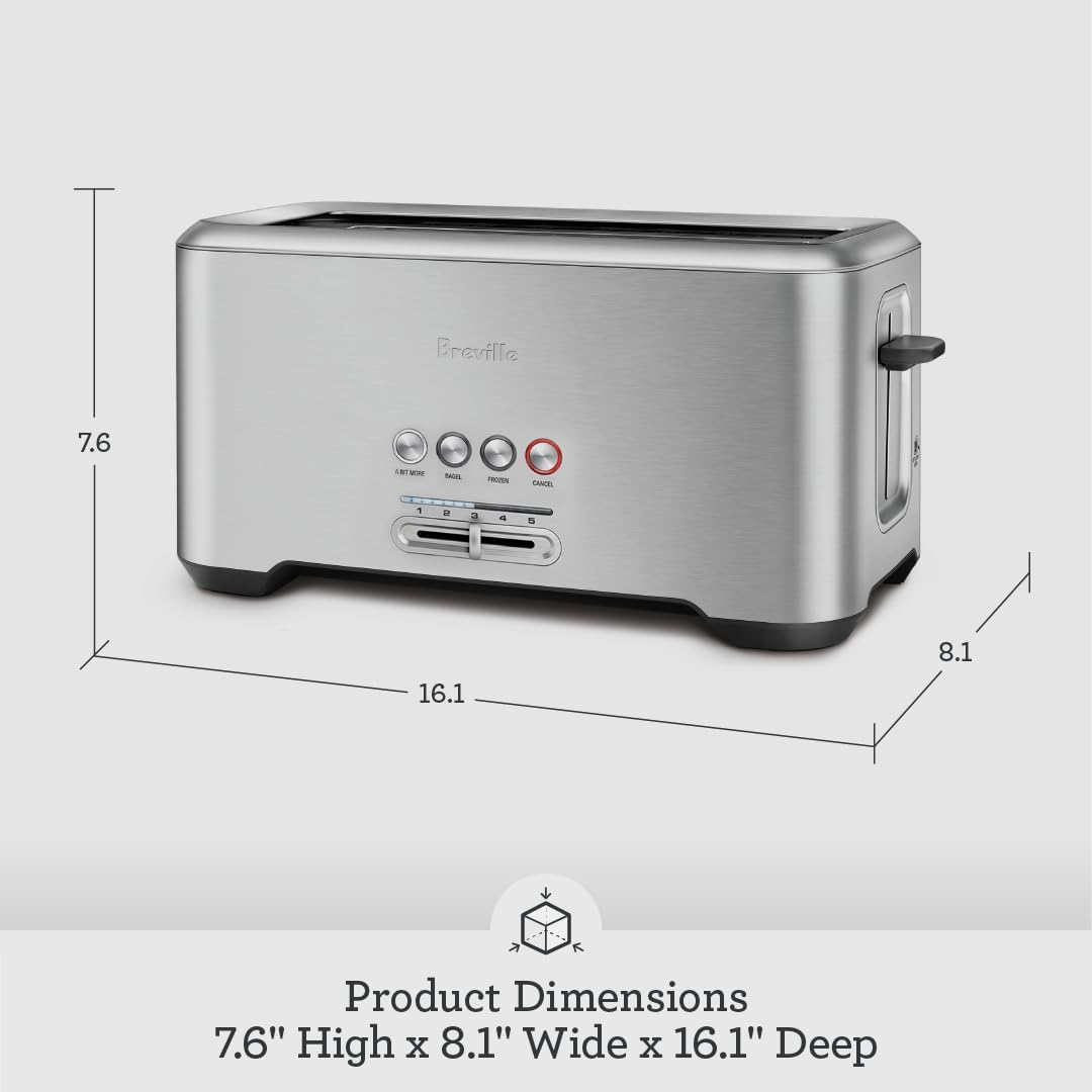 Breville Bit More Toaster 4 Slice BTA730XL, Brushed Stainless Steel eBay