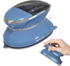 Mini Travel Steam Iron for Clothes with Dual Voltage, Non-Stick Soleplate