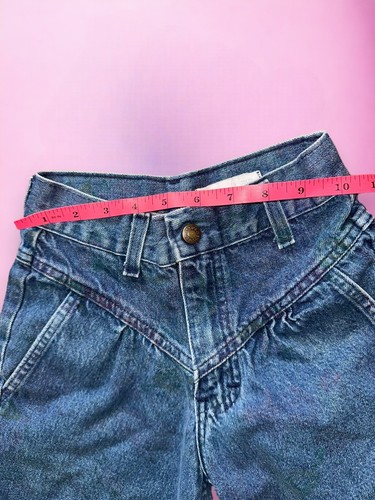 Vintage 80’s 90’s Smacs High Waisted Denim Cotton Blend Jeans Kids Girls Sz 8 - Picture 8 of 9
