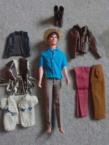Vintage 1968 Bendable KEN Doll Mattel with rare vintage outfits