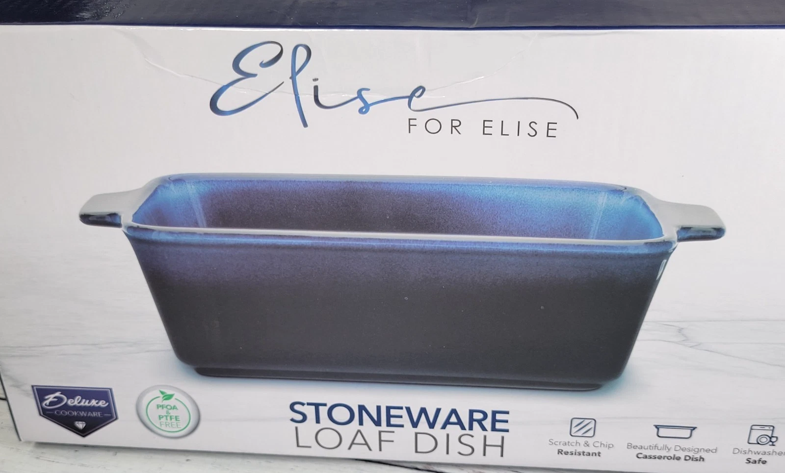 Elise For Elise STONEWARE Loaf Dish - BLUE