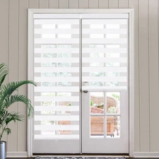 Cordless Zebra Blinds for Window, French Door Blinds Free-Stop Roller Window Sha