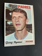 1970 TOPPS BASEBALL #644 Gerry Nyman EX/EX+ SD Padres Tough High # Print Defect?