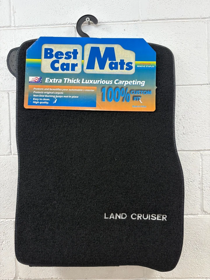 1991-1997 Toyota Land Cruiser Custom Black Carpet Floor Mats - Image 2 of 4